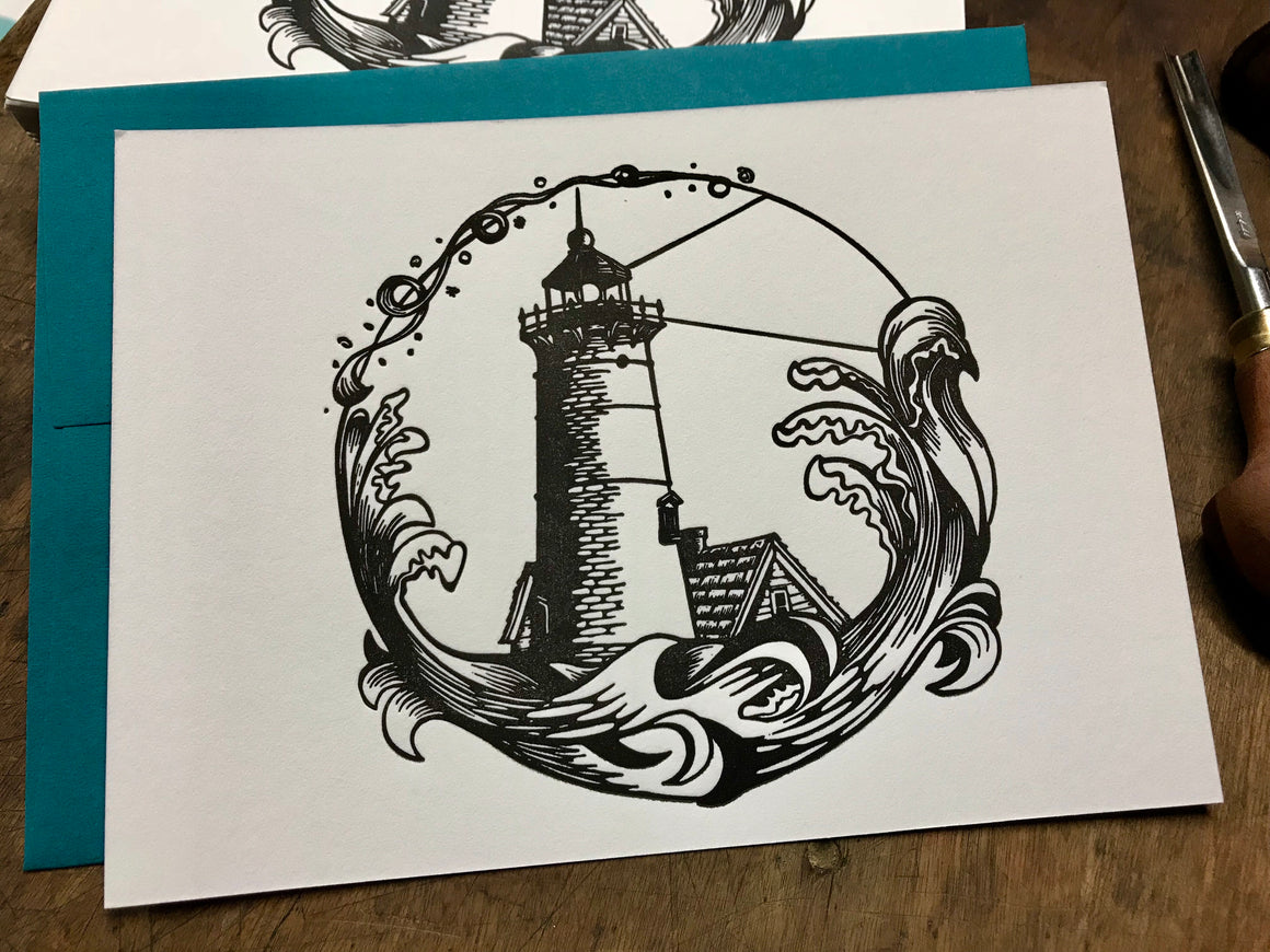 Lighthouse - Letterpress Card | by Paprika Press