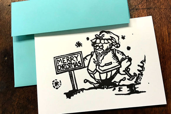 Christmas Elf Letterpress Card  |   by Paprika Press