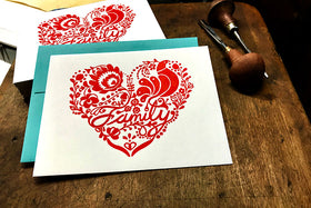 Family Letterpress Card  |  by Paprika Press Printshop