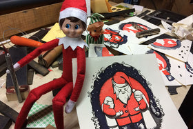 Paprika Press - "The Hug" printed linocut and greeting card limited edition signed print by Paprika Press. Get yours today!