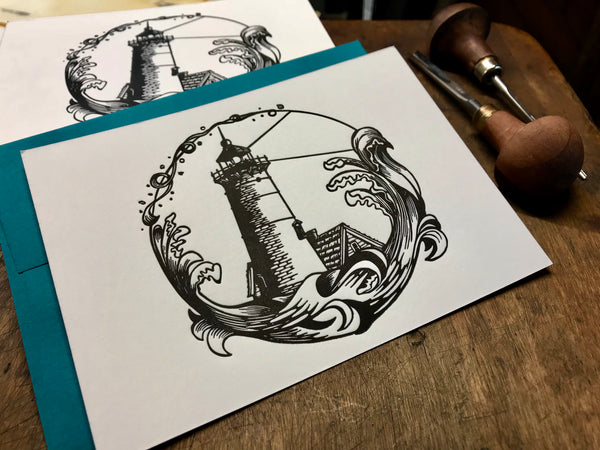 Lighthouse - Letterpress Card | by Paprika Press