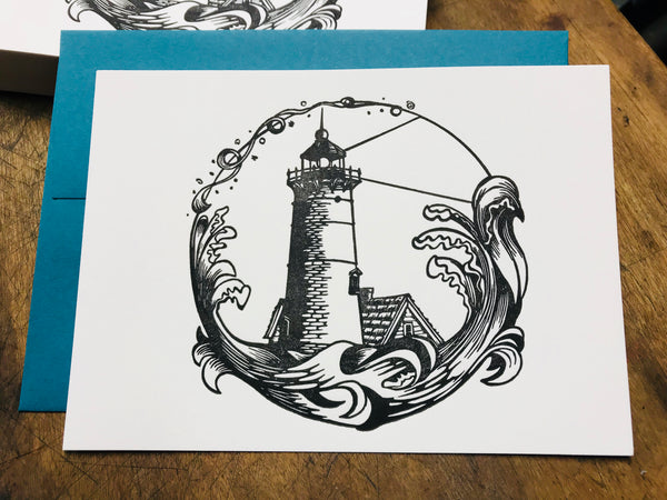 Lighthouse - Letterpress Card | by Paprika Press
