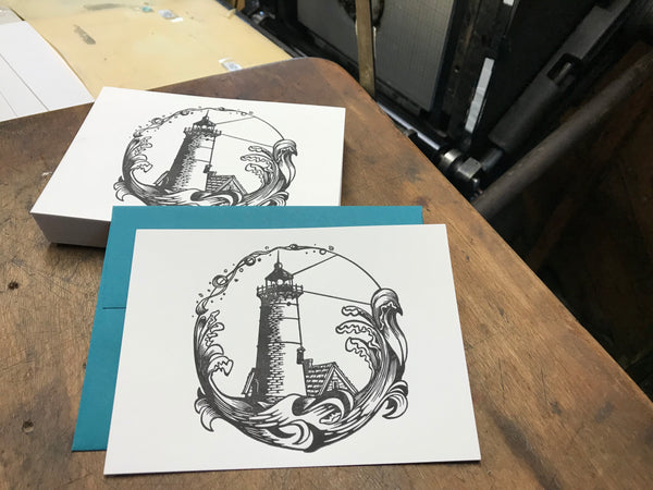 Lighthouse - Letterpress Card | by Paprika Press
