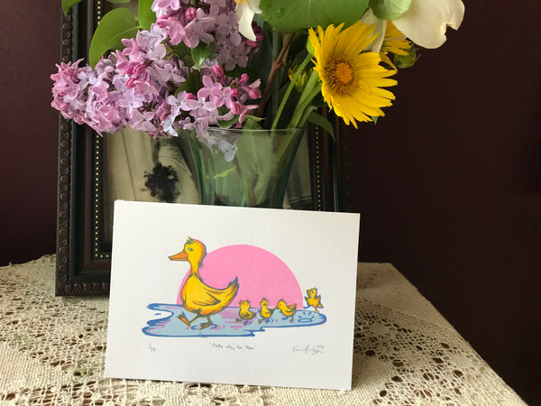 Make Way For Mom - Letterpress Card | by Paprika Press