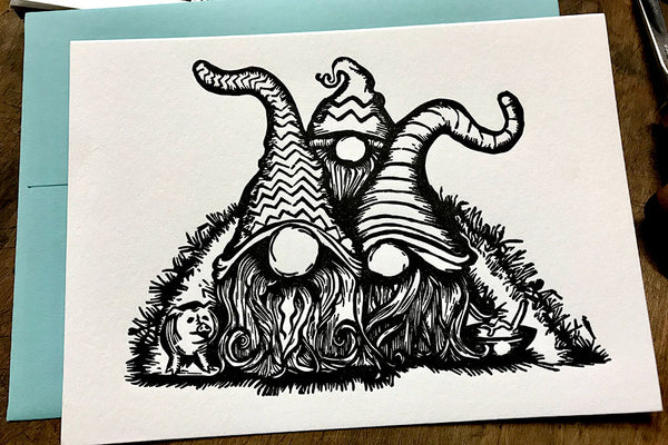 Tomte Letterpress Card  |  by Paprika Press Printshop